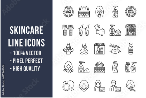 Skincare Line Icons