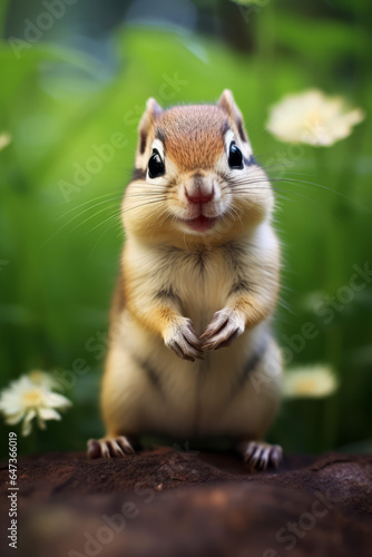 Closeup of a very cute chipmunk © Guido Amrein