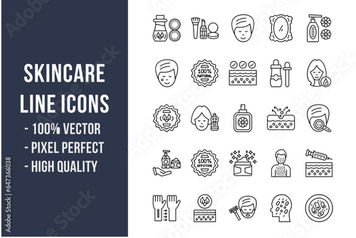Skincare Line Icons