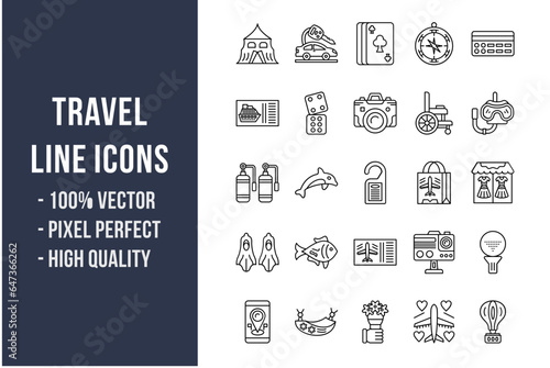 Travel Line Icons