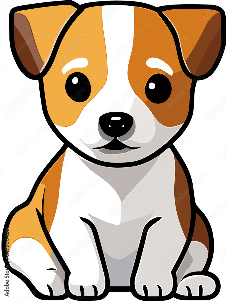 Obraz premium Cute Cartoon Dog 