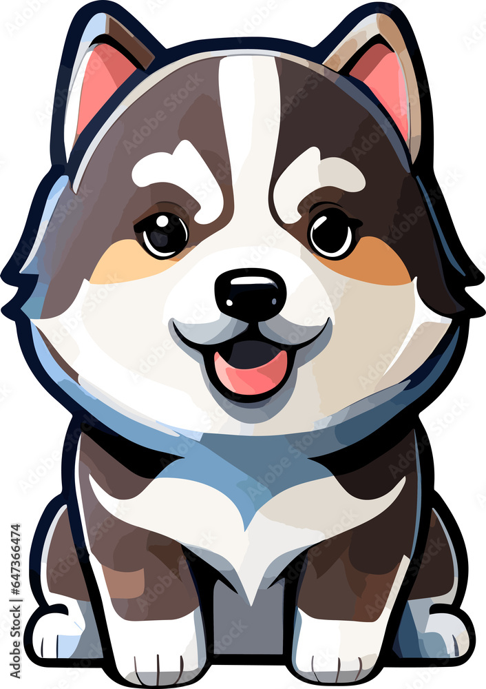 Obraz premium Cute Cartoon Dog