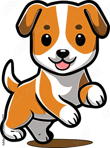 Wallpaper Mural Cute Cartoon Dog  Torontodigital.ca