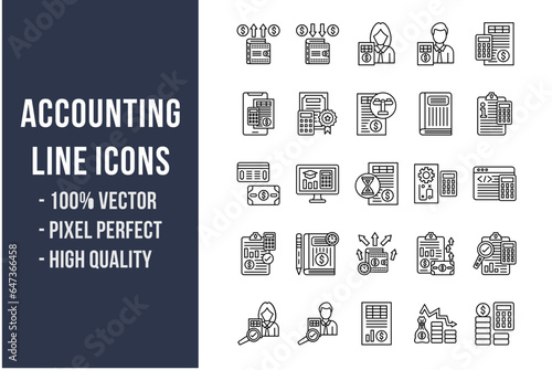 Accounting Line Icons