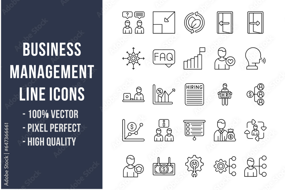 Business People Line Icons
