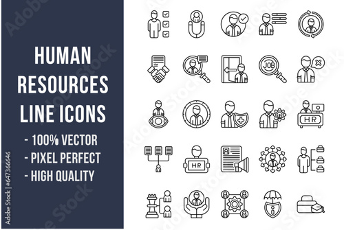 Human Resources Line Icons