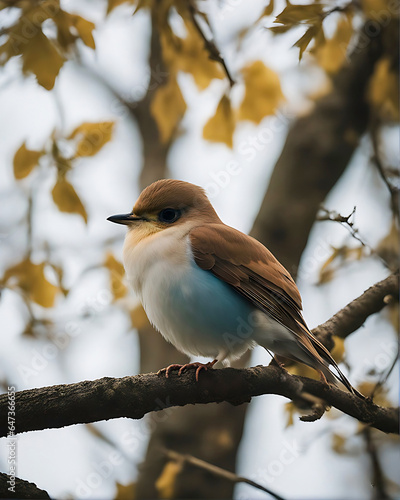Closeup shot of a beautiful bird sitting on a branch © Samir6004