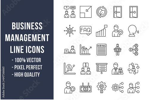 Business People Line Icons