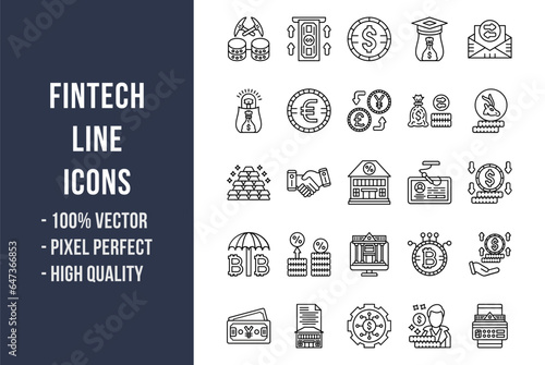 Fintech Line Icons