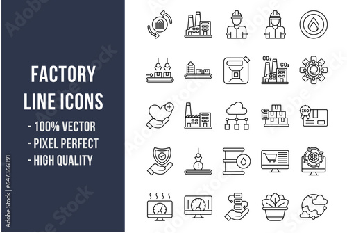 Factory Line Icons photo