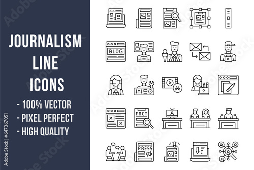 Journalism Line Icons