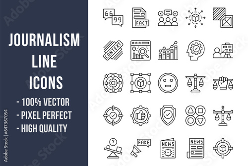 Journalism Line Icons
