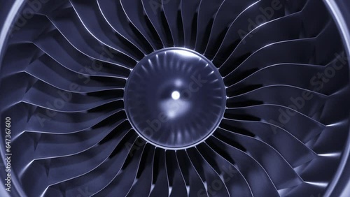 A large jet engine turbine full screen, with a lot of silver blades interconnected to each other and a central silver dome. Energy concept