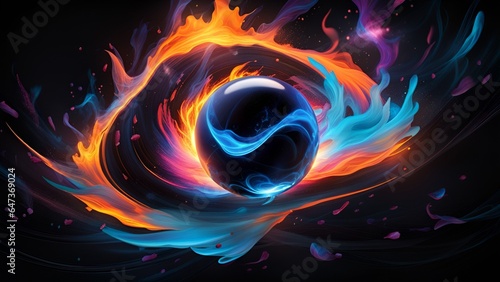 Splash fire flaming element background, High quality