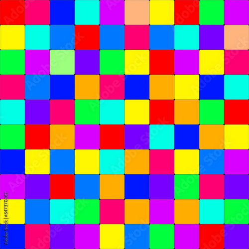 Delicate multicolored square dots seamless pattern. Soft abstract geometric pattern.