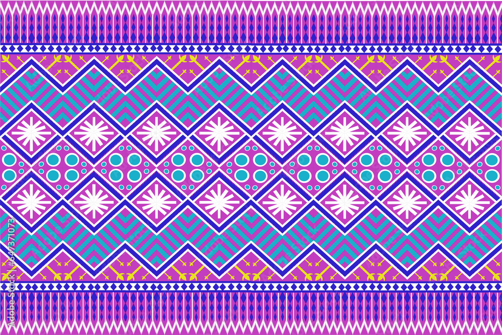 Oriental classic geometric pattern for background, wallpaper, clothing, wrapping, fabric, Vector illustration. Embroidery style.