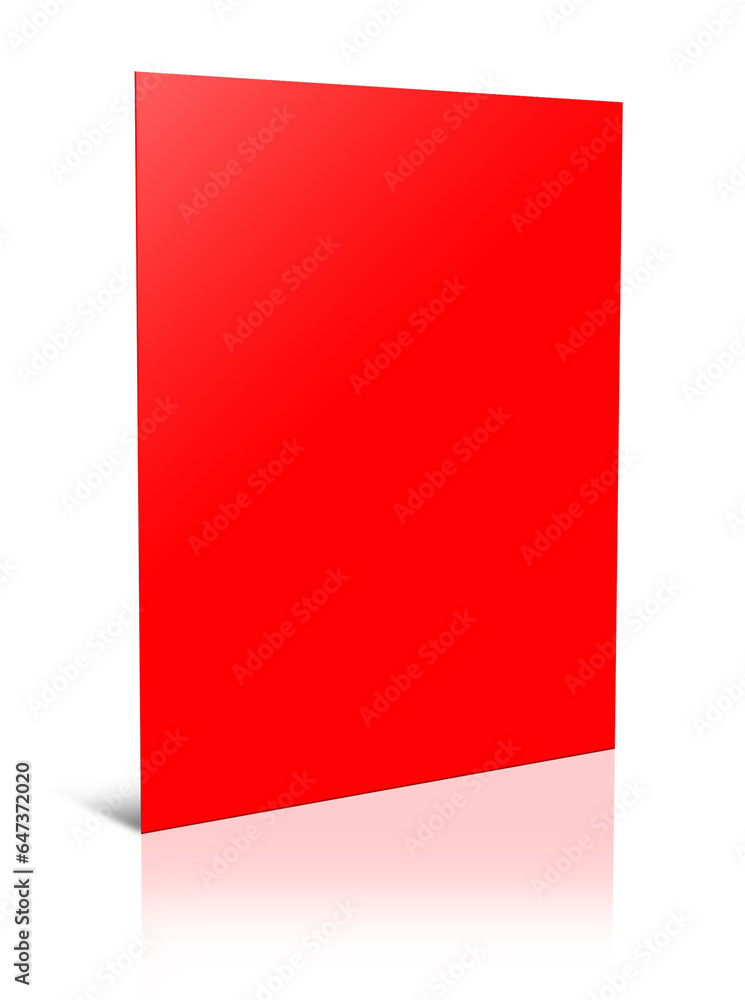 Red Reports blank template for presentation layouts and design. 3D rendering.