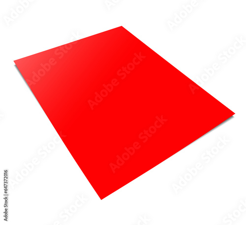 Red Reports blank template for presentation layouts and design. 3D rendering.