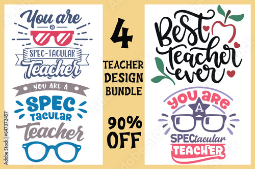 teacher svg design bundle