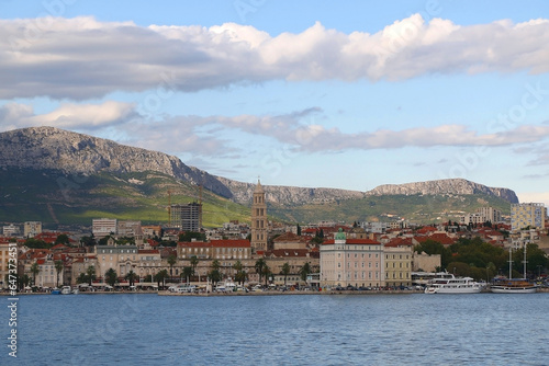 Historical city centre of Split, Croatia. Beautiful view of the promenade. © jelena990
