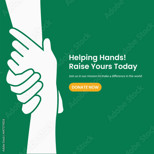 help and donate social media banner