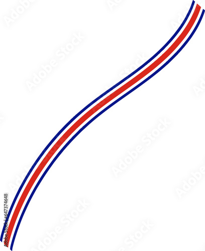 Costa Rica Flag Ribbon