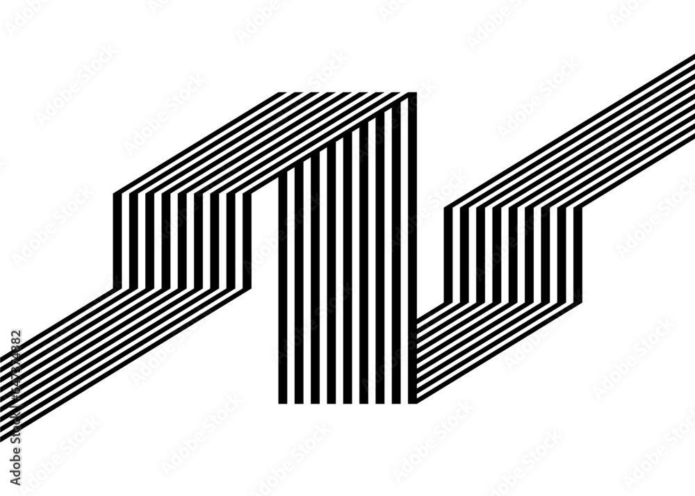 Striped vector pattern of black parallel lines on a white background. Trendy vector background in retro style. Striped vector pattern of black parallel lines on a white background. Trendy vector background in retro style.