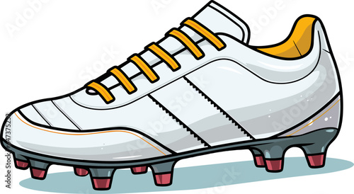 Soccer shoe, football boot icon on a white background flat style vector.