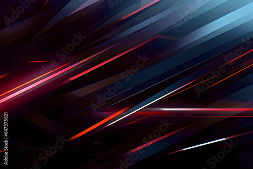 Abstract wallpaper with blue and red on black background. blue and red abstract graphic background hd. Modern abstract graphic background features a dynamic of shapes. Technology background.