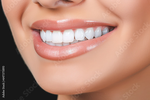 A close-up image of a person’s mouth, showing their beautiful teeth and lips
