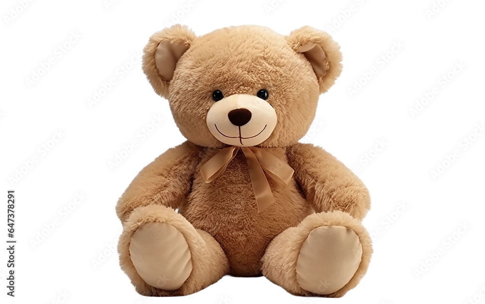 Teddy Bear Toy on White Transparent Background