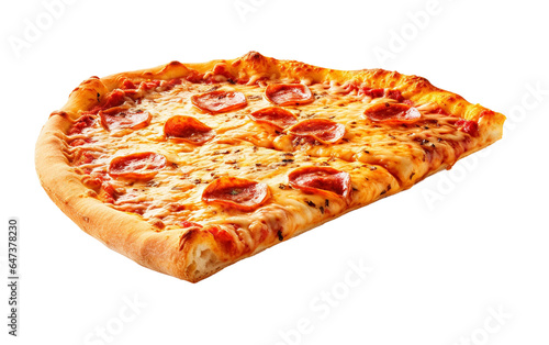 Slice of Pizza on White Transparent Background