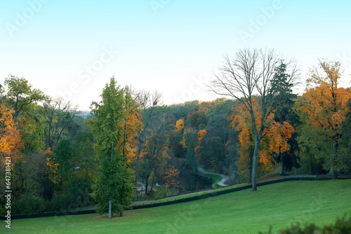 View of beautiful autumn pa...