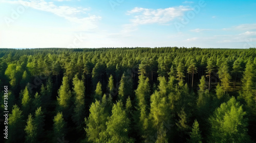 Aerial Canopy: Verdant Forest from Above