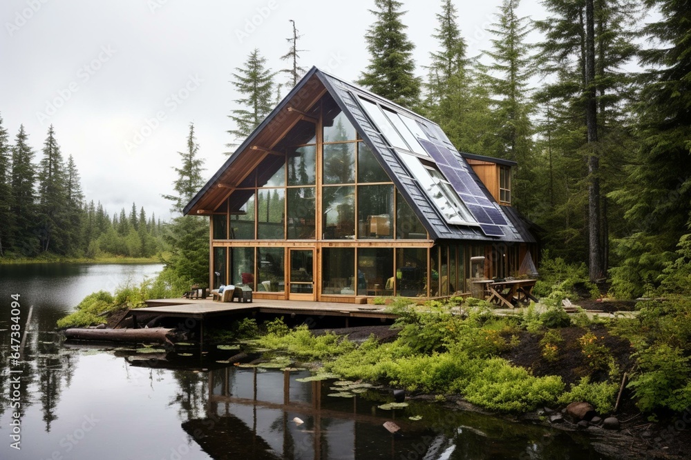 Sustainable Alaskan dwelling. Generative AI