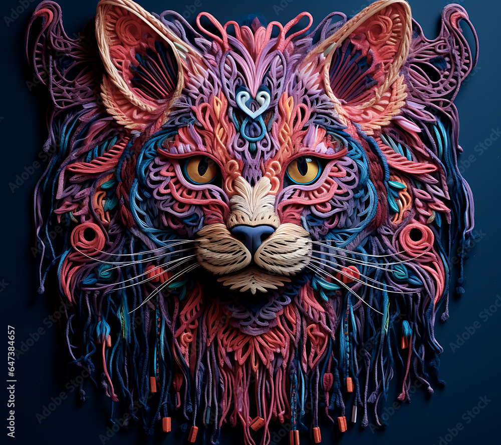 Obraz premium Enjoy this pet's vibrant, eye-catching, 3d colors.