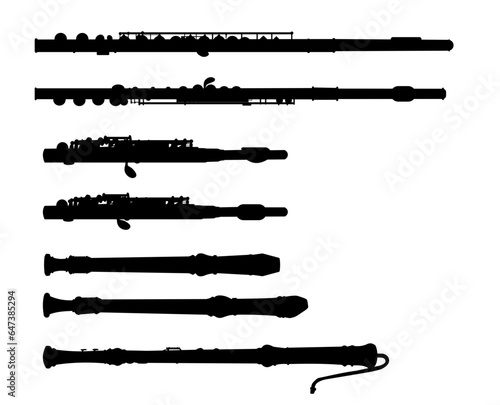 silhouette of a flute