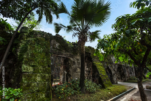 Ruined buildings inside Fort Santiago  Intramuros  Manila  Philippines  Asia