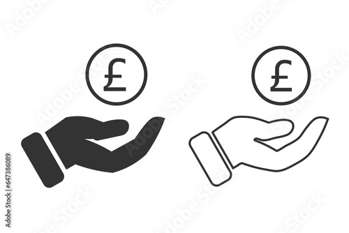 Give alms icon. Charity set vector ilustration.