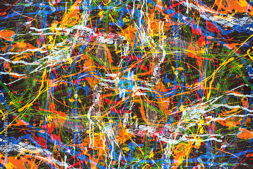 Paint splattered wall texture. High resolution abstract color background..