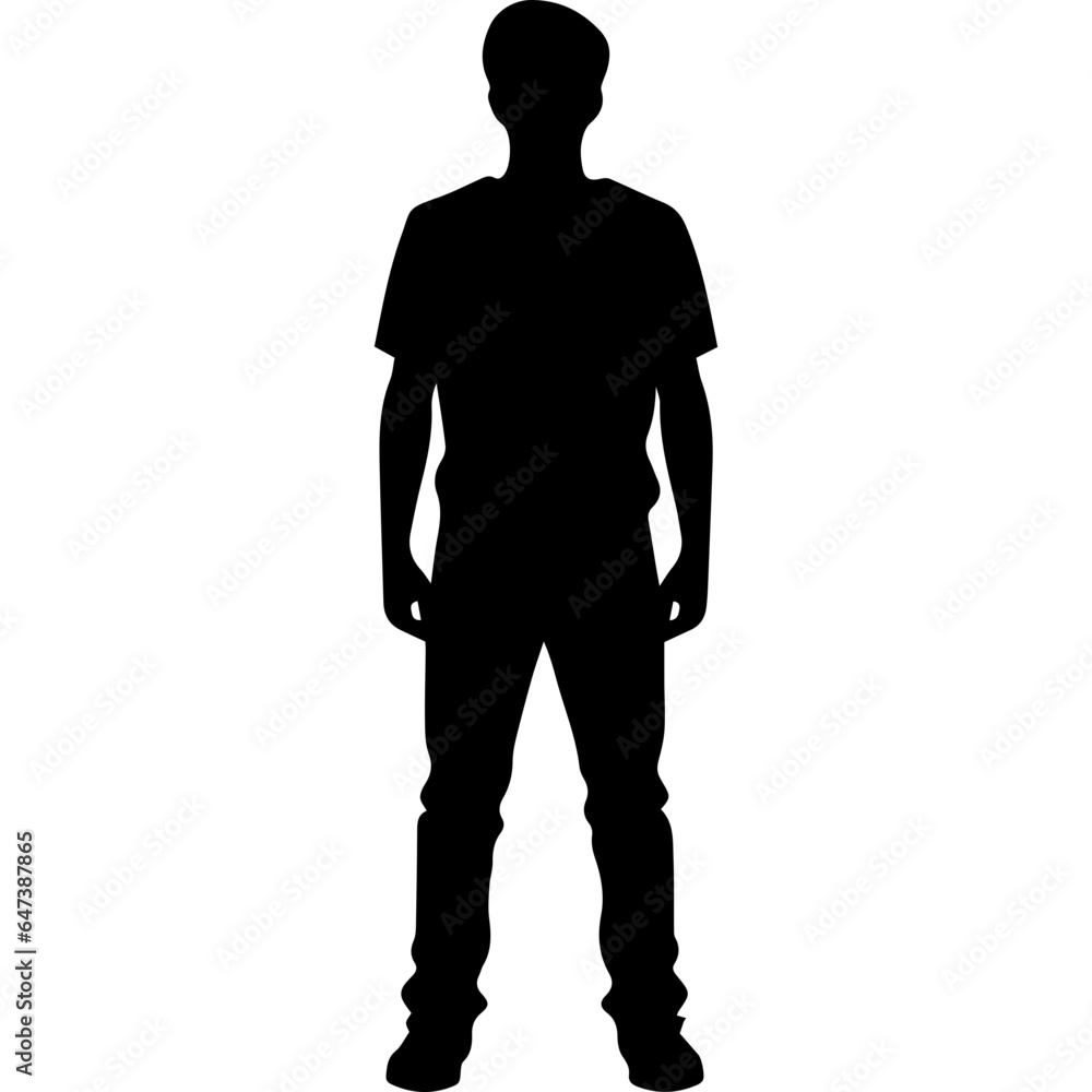 man standing figure silhouette illustration
