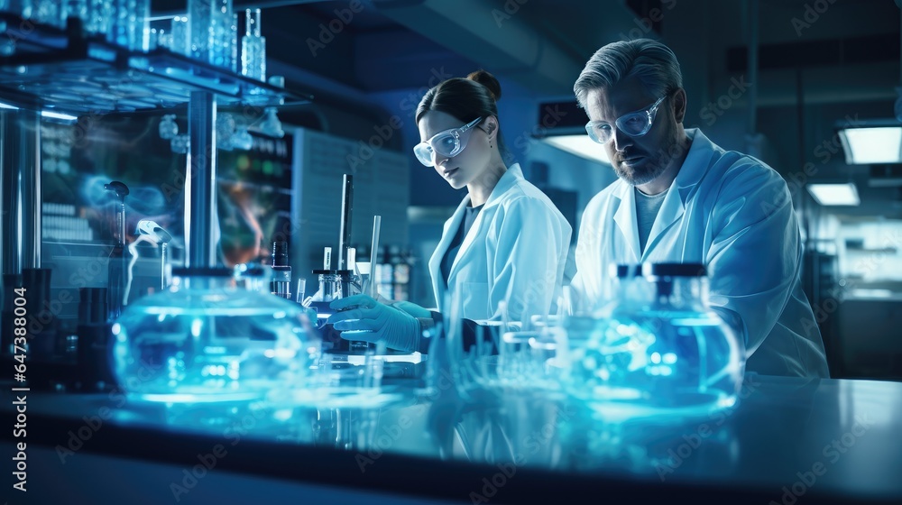scientist in a laboratory carefully analyzing data and conducting experiments to evaluate the efficacy of a potential drug. scientist in a laboratory carefully analyzing data and conducting experiments to evaluate the efficacy of a potential drug.