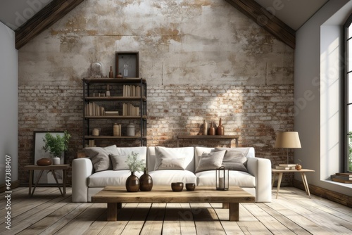 modern industrial living room with light natural materials © Fred
