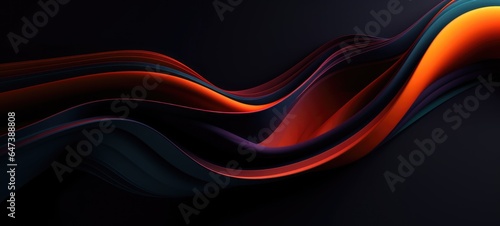 black abstract wave futuristic digital background, ai