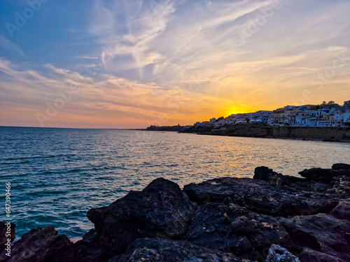 sunset over the sea