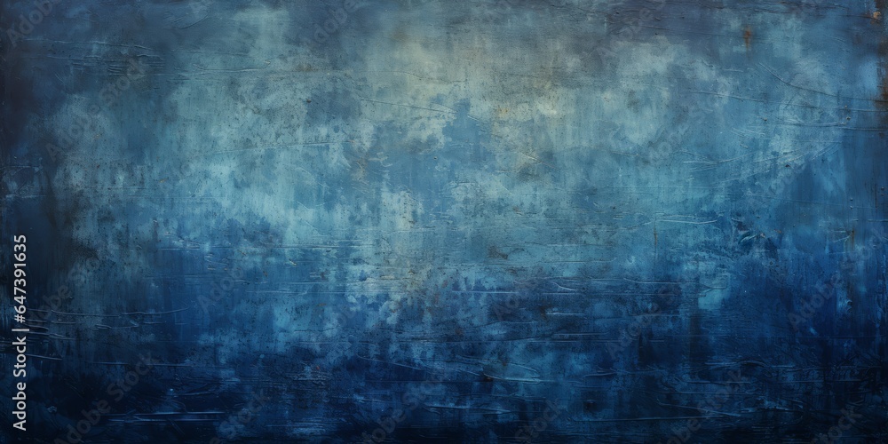 serene navy and blue background with scratches and marks, Generative AI - obrazy, fototapety, plakaty 
