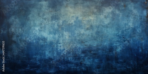 serene navy and blue background with scratches and marks, Generative AI