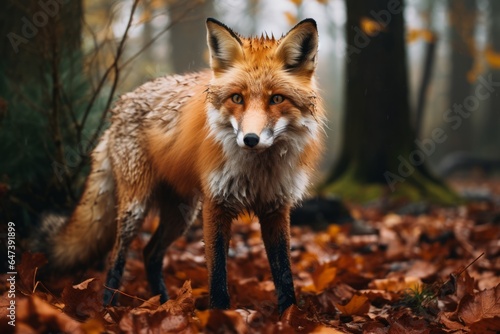 Captivating Moments: The Enigmatic Beauty of Foxes - AI Generated © AnimalAI