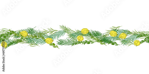Traditional Jewish Holiday Sukkot seamless pattern. Jewish torah Lulav date palm, Etrog citron, Arava willow and Hadas myrtle isolated on white. Repeating with etrog, lulav, Arava, Hadas. Vector