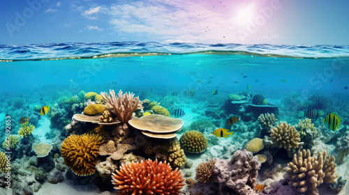 A colorful underwater coral reef © Venka
